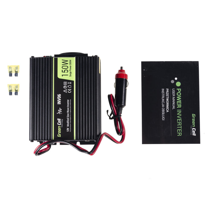 EAN 5902719426575 - Green Cell INV06 adaptador e inversor de corriente Auto 150 W Negro imagen 4