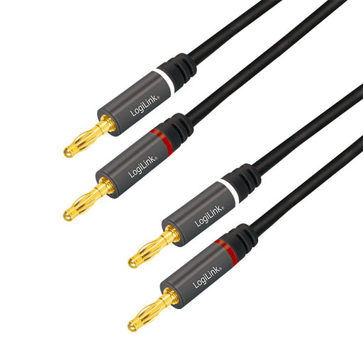 EAN 4052792054286 - LogiLink CA1211 cable de audio 5 m 2 conectores banana Negro imagen 1