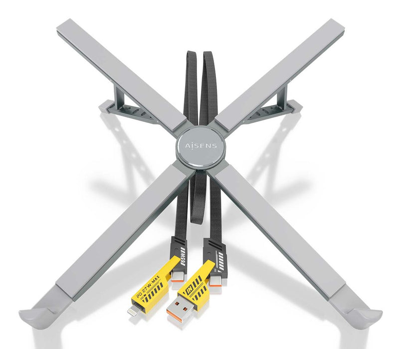 EAN 8435739902936 - AISENS ASUC-4P021-GR base para portátil y replicador de puertos Alámbrico USB 3.2 Gen 1 (3.1 Gen 1) Type- imagen 2