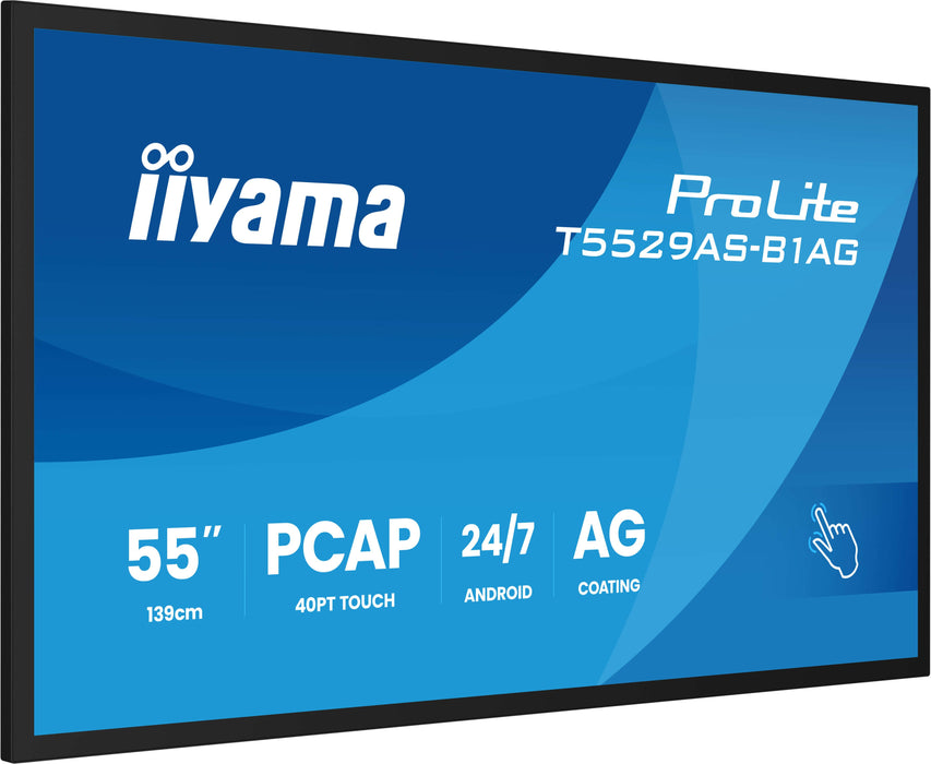 EAN 4948570125586 - iiyama T5529AS-B1AG pantalla de señalización Panel plano interactivo 138,7 cm (54.6") LED Wifi 500 cd / m imagen 4