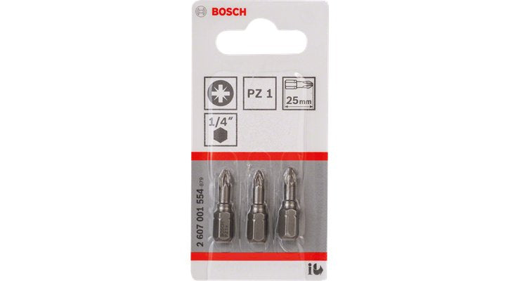EAN 3165140300803 - Bosch 2 607 001 554 punta de destornillador 3 pieza(s) imagen 2