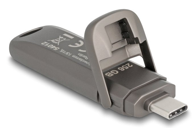 EAN 4043619540129 - DeLOCK 54012 unidad flash USB 256 GB USB Tipo C Gris imagen 2