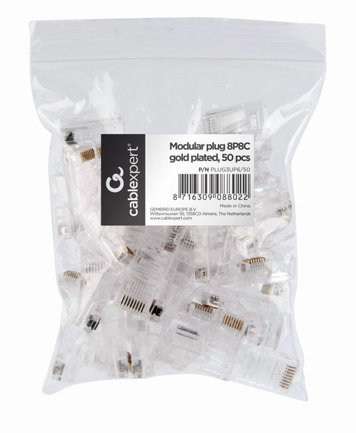 EAN 8716309088022 - Gembird PLUG3UP6/50 conector RJ-45 Transparente imagen 1
