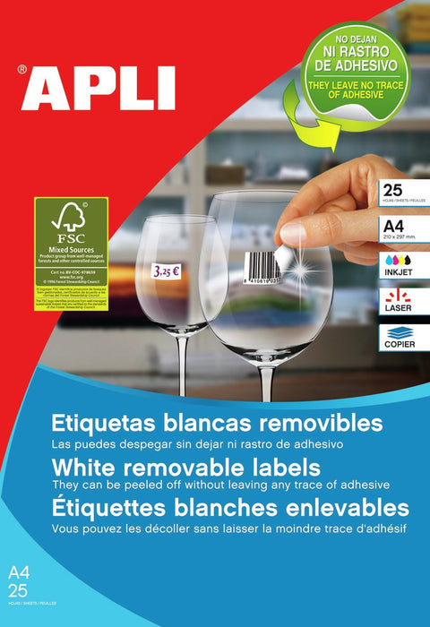 EAN 8410782101970 - APLI 10197 etiqueta de impresora Blanco Etiqueta para impresora autoadhesiva imagen 1
