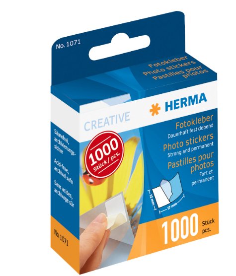 EAN 4008705010719 - HERMA 4008705010719 esquina para fotos 1000 pieza(s) Blanco imagen 1