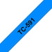 EAN 4977766050746 - Brother TC-591 cinta para impresora de etiquetas Negro sobre azul imagen 1