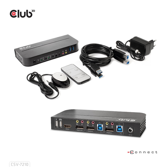 EAN 8719214472238 - CLUB3D CSV-7210 interruptor KVM Negro imagen 5