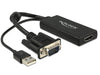 EAN 4043619626687 - DeLOCK 0.25m VGA+USB2.0-A/HDMI 0,25 m VGA (D-Sub) + USB Negro imagen 1