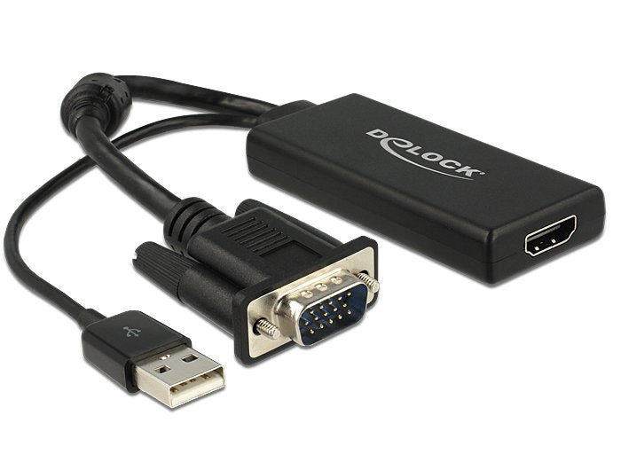 EAN 4043619626687 - DeLOCK 0.25m VGA+USB2.0-A/HDMI 0,25 m VGA (D-Sub) + USB Negro imagen 1
