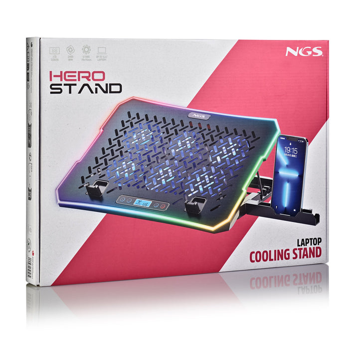 EAN 8435430626964 - NGS HERO STAND almohadilla fría 39,6 cm (15.6") 2400 RPM Negro imagen 6