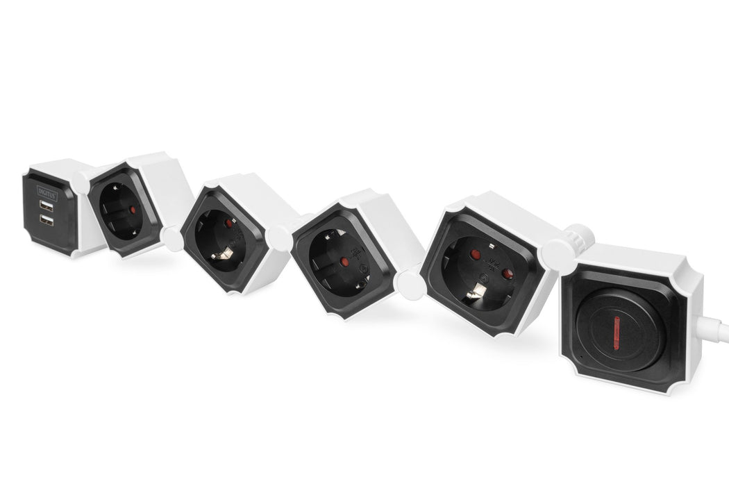 EAN 4016032463917 - Digitus DA-70620 base múltiple 1,6 m 4 salidas AC Interior Negro, Blanco imagen 1