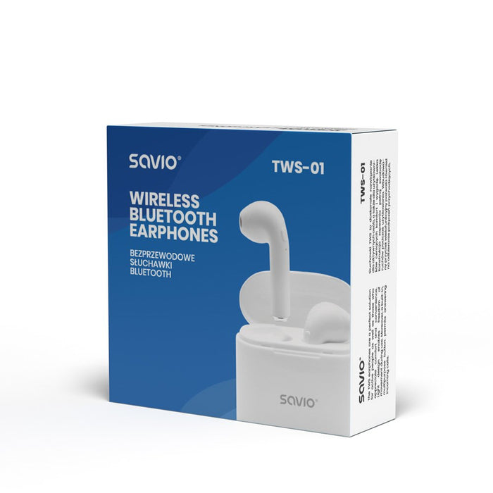 EAN 5901986044833 - Savio TWS-01 Białe Auriculares Inalámbrico Dentro de oído Llamadas/Música/Deporte/Uso diario Bluetooth Bl imagen 7
