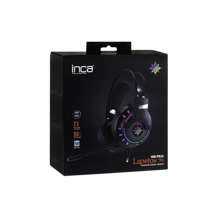 EAN 8681949011511 - Inca IGK-TX12 auricular y casco Auriculares Alámbrico Diadema Juego USB tipo A Negro imagen 6