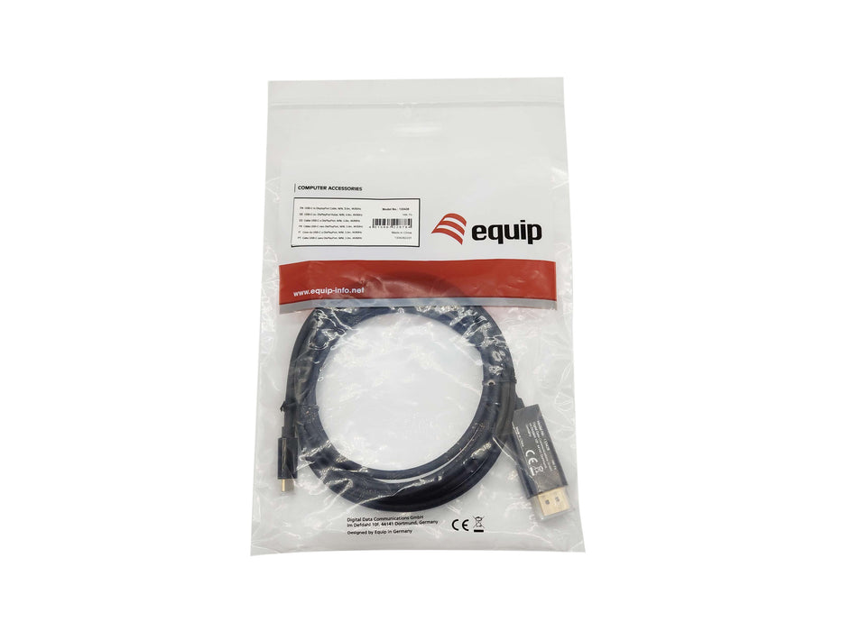EAN 4015867228784 - Equip 133428 adaptador de cable de vídeo 3 m USB Tipo C Gris imagen 4