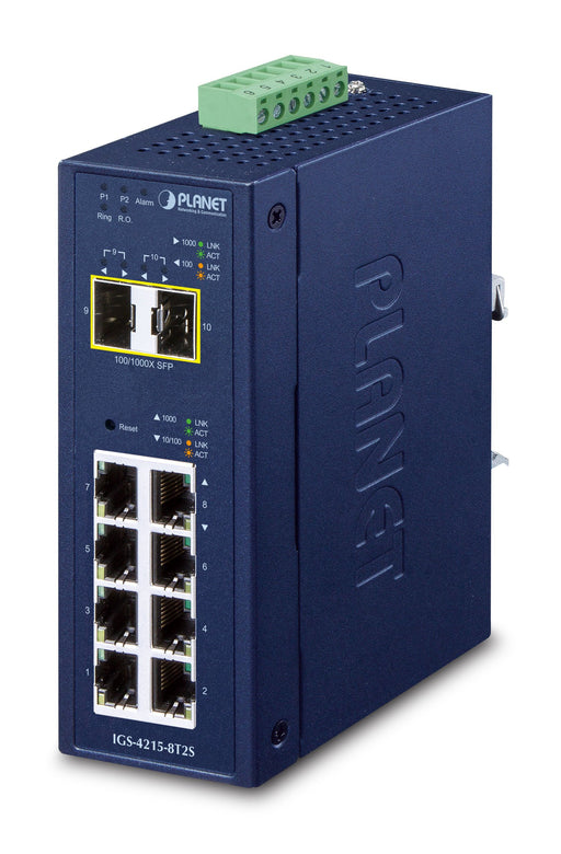 EAN 4711605286275 - PLANET IP30 Industrial L2/L4 8-Port Gestionado L2/L4 Gigabit Ethernet (10/100/1000) Azul imagen 1