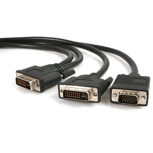 EAN 0065030818452 - StarTech.com DVIVGAYMM6 adaptador de cable de vídeo DVI-D + VGA (D-Sub) Negro imagen 1