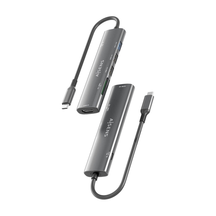 EAN 8435739903162 - AISENS ASUC-7P027-GR base para portátil y replicador de puertos Alámbrico USB 3.2 Gen 1 (3.1 Gen 1) Type- imagen 8