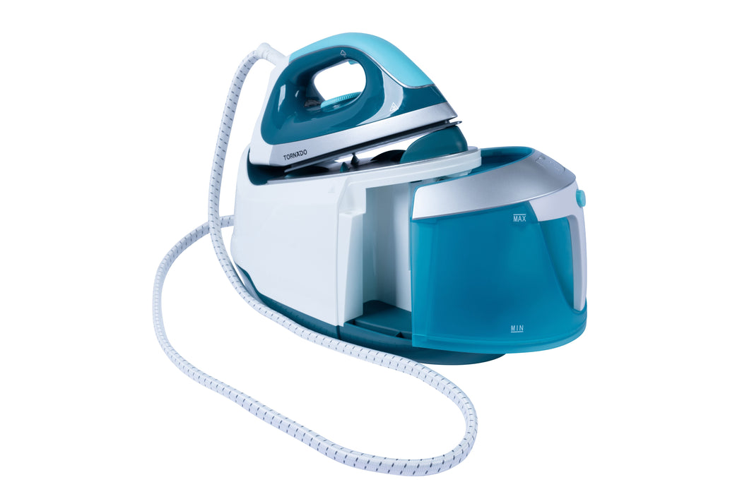 EAN 6221127020489 - TORNADO TSS-2400D estación plancha al vapor 2400 W 1,8 L Suela de cerámica Turquesa, Blanco imagen 3