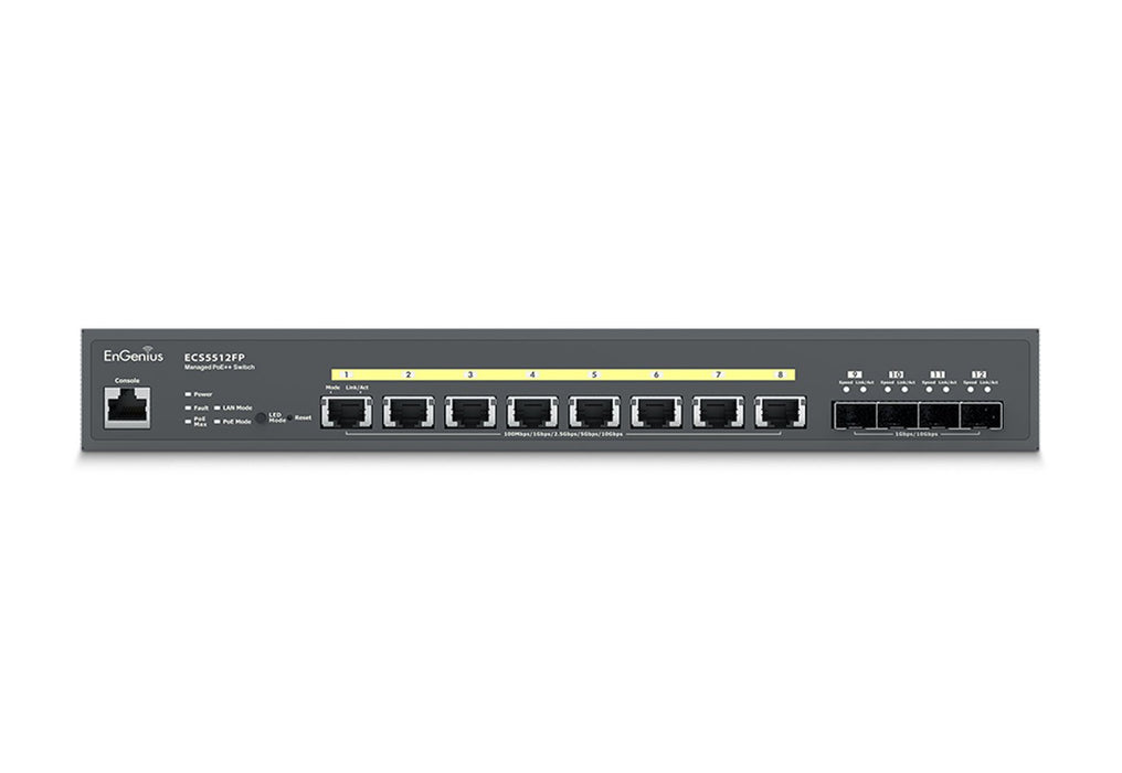 EAN 0655216009745 - EnGenius ECS2512FP switch Gestionado L2+ 2.5G Ethernet (100/1000/2500) Energía sobre Ethernet (PoE) Negro imagen 1
