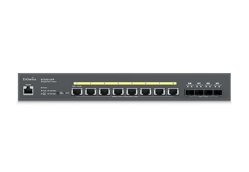 EAN 0655216009745 - EnGenius ECS2512FP switch Gestionado L2+ 2.5G Ethernet (100/1000/2500) Energía sobre Ethernet (PoE) Negro imagen 1