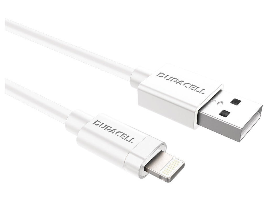 EAN 5055190170014 - Duracell USB5012W cable USB 2.0 1 m USB A Lightning Blanco imagen 2