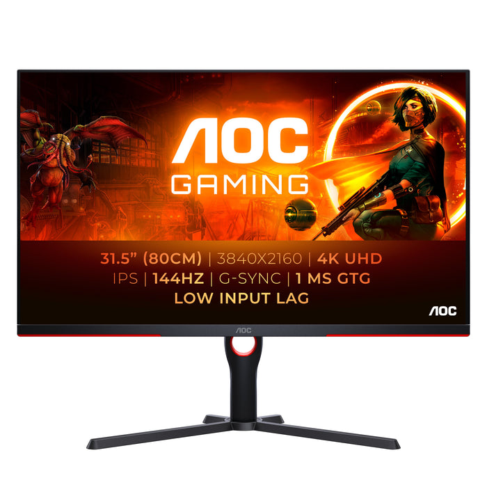 EAN 4038986111430 - AOC G3 U32G3X/BK LED display 80 cm (31.5") 3840 x 2160 Pixeles 4K Ultra HD Negro, Rojo imagen 1