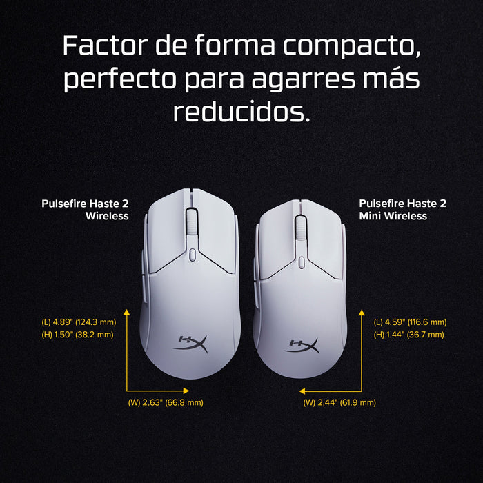 EAN 0197192120224 - HyperX Pulsefire Haste 2 Mini Wireless White Gaming Mouse ratón Juego Ambidextro RF Wireless + Bluetooth  imagen 4