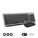 EAN 8436586742638 - SUBBLIM SUBKBC-DCEP20 teclado Ratón incluido Universal RF Wireless + Bluetooth QWERTY Español Negro, Gris imagen 2