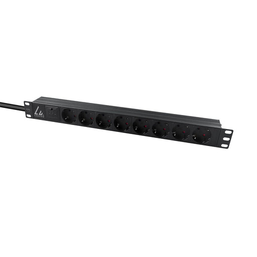 EAN 5715063046876 - Lanview LVR-3MSCH-SPD-SCH8 unidad de distribución de energía (PDU) 8 salidas AC 1U Negro imagen 2