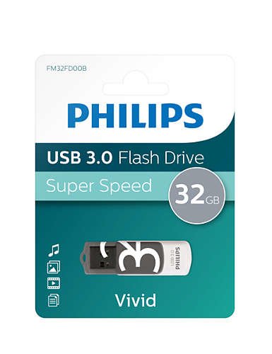 EAN 8719274667735 - Philips FM32FD00B unidad flash USB 32 GB USB tipo A 3.2 Gen 1 (3.1 Gen 1) Negro, Blanco imagen 3