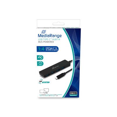 EAN 4260459615026 - MediaRange MRCS508 hub de interfaz USB 3.2 Gen 1 (3.1 Gen 1) Type-C 5000 Mbit/s Negro imagen 2