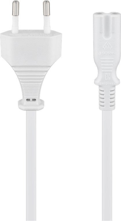 EAN 4040849939877 - Goobay 93987 cable de transmisión Blanco 3 m Enchufe tipo C C7 acoplador imagen 1