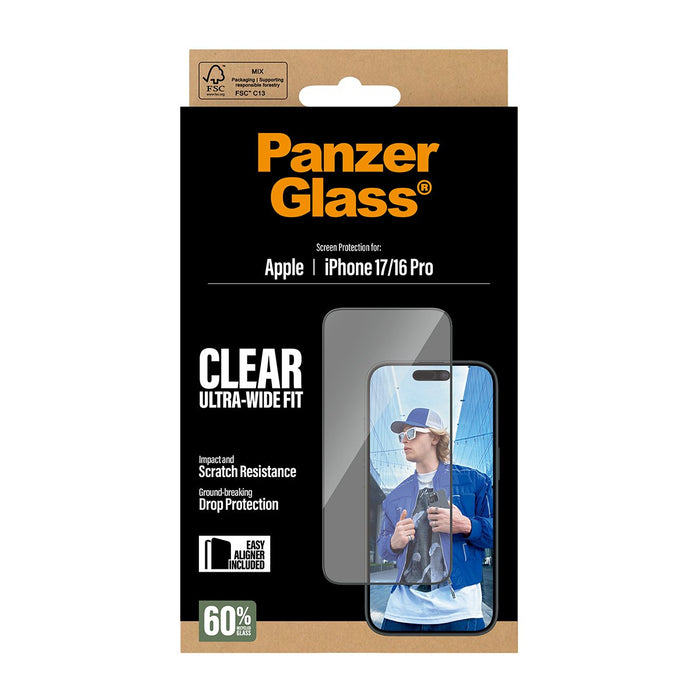 EAN 5715685025587 - PanzerGlass ® Screen Protector iPhone 17 | iPhone 16 Pro | Ultra-Wide Fit w. EasyAligner Protector de pan imagen 3