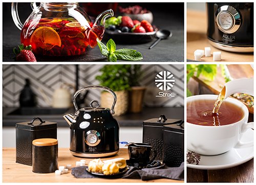 EAN 5903887808644 - Adler AD 1346B tetera eléctrica 1,7 L 2200 W Negro, Metálico imagen 11