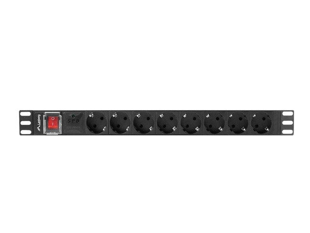 EAN 5901969429749 - Lanberg PDU-08F-0200-BK unidad de distribución de energía (PDU) 8 salidas AC 1U Negro imagen 4