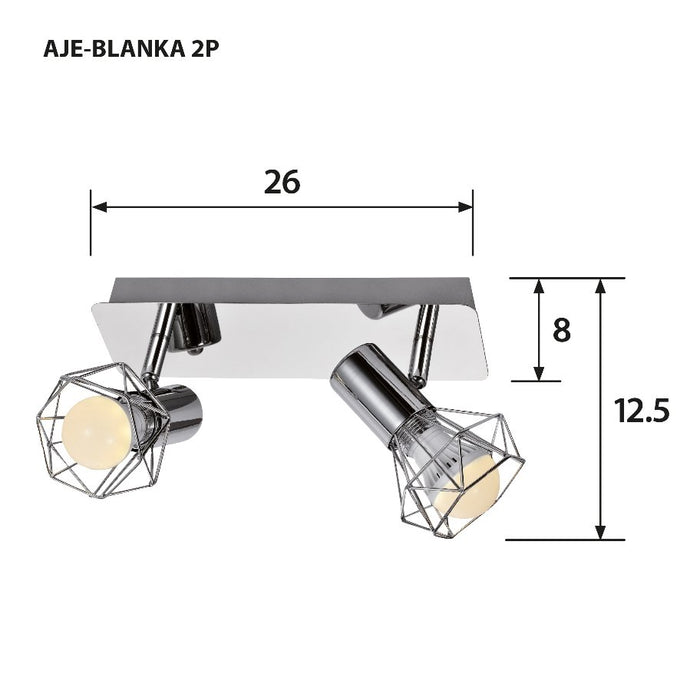 EAN 5901443109907 - Activejet AJE-BLANKA 2P iluminación de techo E14 80 W imagen 2