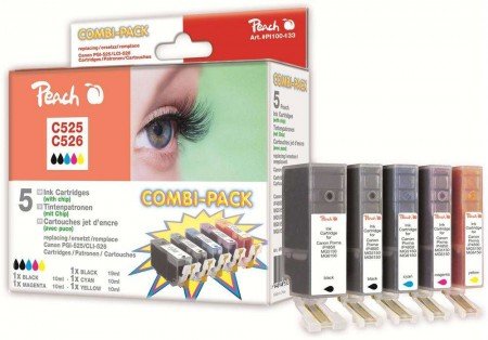 EAN 7640148550789 - Peach PI100-133 cartucho de tinta 5 pieza(s) Negro, Cian, Magenta, Amarillo imagen 1