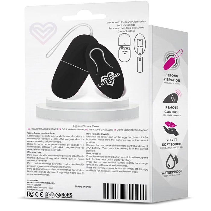 Ecoblack Huevo Vibrador Con Control Remoto