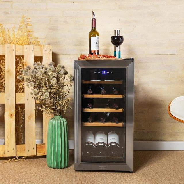 EAN 8435484001212 - Cecotec 00121 enfriador de vino Nevera de vino Independiente Acero inoxidable 15 botella(s) imagen 4