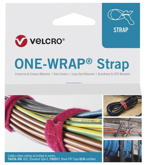EAN 8412355643016 - Velcro ONE-WRAP presilla Brida reutilizable Polipropileno (PP), Velcro Negro 25 pieza(s) imagen 1
