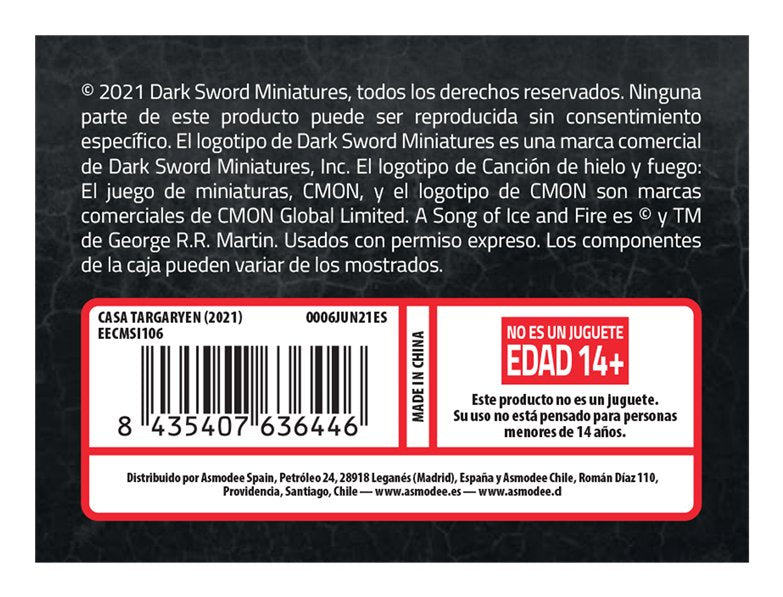 EAN 8435407636446 - Asmodee Targaryen CHYF: Pack de facción Targaryen 60 min Juego de mesa Estrategia imagen 4