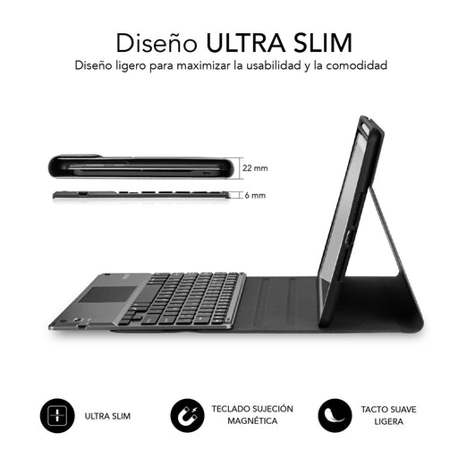 EAN 8436586741426 - SUBBLIM FUNDA + TECLADO TABLET IPAD PRO BLUETOOTH 11'' TOUCHPAD BLACK QWERTY Español Bluetooth/Micro-USB  imagen 2
