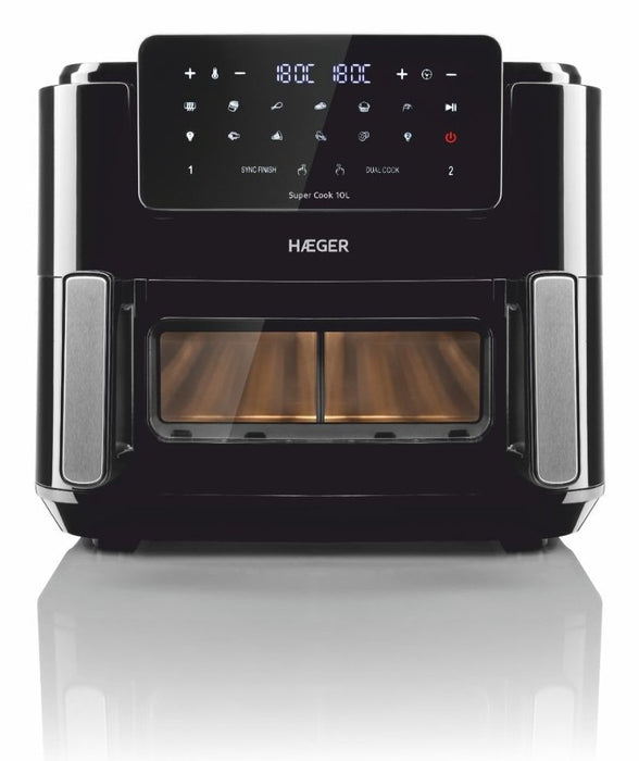 EAN 5608475038693 - Haeger AF-D10.010A freidora Doble 10 L Independiente 2600 W Freidora de aire caliente Negro imagen 1