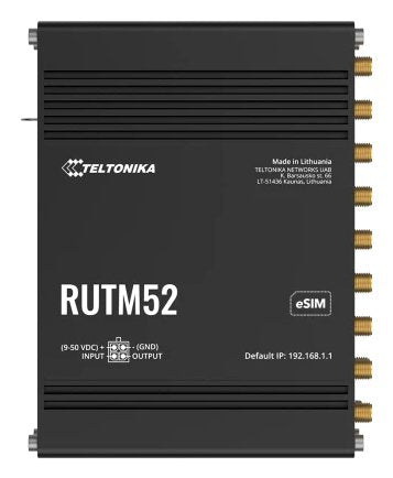 EAN 4779051842339 - Teltonika RUTM52 router inalámbrico Gigabit Ethernet Doble banda (2,4 GHz / 5 GHz) 5G Negro imagen 1