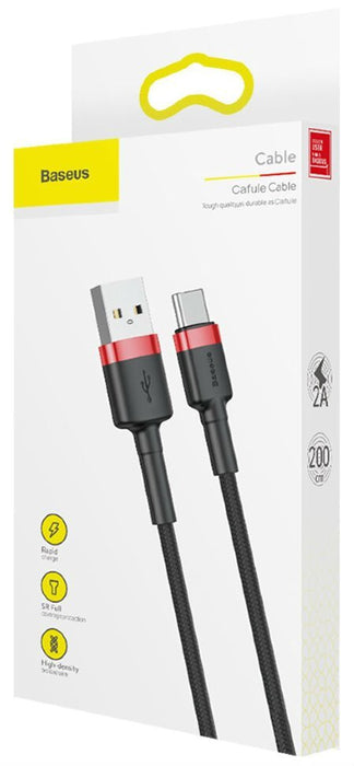EAN 6953156278240 - Baseus Cafule cable USB 2 m USB A USB C Negro, Rojo imagen 6