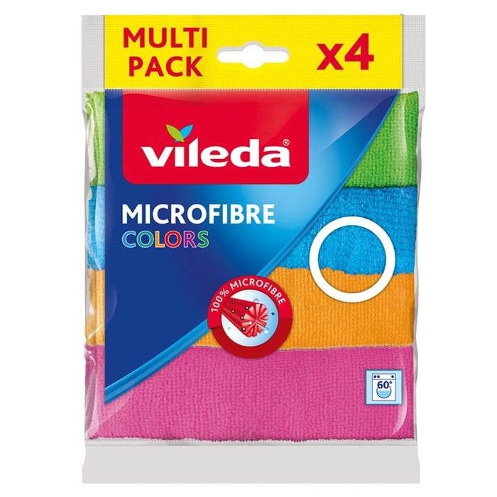 EAN 4023103192577 - Vileda 4023103192577 trapo para limpiar Microfibra, Poliamida, Poliéster Multicolor 4 pieza(s) imagen 1