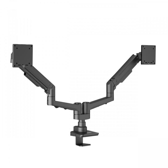 Edbak Dmv02 Dual Swing Arm Desk Mount With Gas Spring For 19-35" Monitors, Black