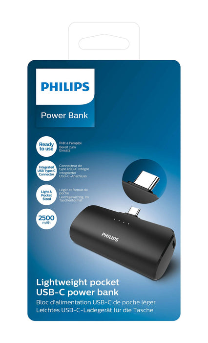 EAN 4895229107175 - Philips DLP2510C/03 batería externa Ión de litio 2500 mAh Cargador inalámbrico Negro imagen 2