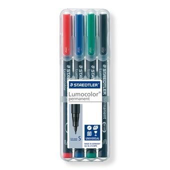EAN 4007817308431 - Staedtler Lumocolor 313 WP4 marcador permanente Negro, Azul, Verde, Rojo 4 pieza(s) imagen 2