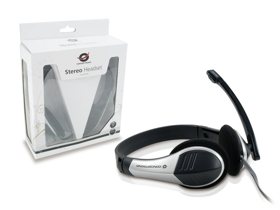 EAN 8714909019927 - Conceptronic CCHATSTAR2_V2 Auriculares Alámbrico Diadema Oficina/Centro de llamadas Negro, Plata imagen 3